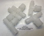 (qty 5) Eldon James 3/4" Pvdf / Kynar Barbed Branch Tee (3/4" Barb X Npt). Fixed Price $12.95.