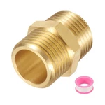 Uxcell Brass Pipe Fitting, 1/2" Npt Male X 1/2"g Male, Gold. Fixed Price $16.33.