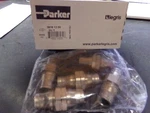 5 X - Legris 3616 12 00 Nickel Plated Brass Bulkhead Union, 15/32 In Tube Size(c. Fixed Price $40.00.