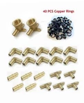 Efield 62 Pcs 1/2" Pex Fittings Drop-ear Elbows Tee Coupling Elbow Copper Rings. Fixed Price $38.14.