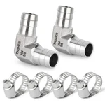 Taisher 2pcs 304 Stainless Steel 90 Degree Elbow Hose Barb 5/8" Barb, Silver. Fixed Price $24.64.