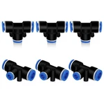 Daptemn Push To 3/8" X 1/4" 3/8", 6pcs Od Tee Union. Fixed Price $17.89.