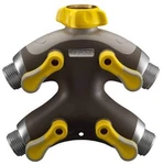 High Flow 4 Outlet Hose Pipe Fitting With Metal Couplings For Drip Systems. Fixed Price $40.99.