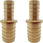 2 Pcs Brass Reducer 3/4" To 1/2" Barb Hose Id Splicer Barbed Fitting, Hex Uni.... Fixed Price $15.50.