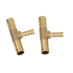 Pysrych Brass Hose Barb Fitting Reducing Tee 1/2" Barbed X 3/8" 1/2".... Fixed Price $12.85.