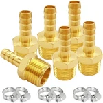 6pcs Brass Hose Barb Fittings 3/8" Npt Male To 1/4" 1/4barb, 3/8"npt. Fixed Price $13.03.