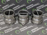 New Lot Of 3 Dixon A-200-ss Cam & Groove Type A Adapters Female 2". Fixed Price $100.00.