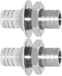 Beduan 5/8" Hose Barb Thru-bulk Bulkhead Straight Hex Union Stainless Steel Fitt. Fixed Price $18.56.