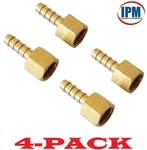 4-pack! 1/8" Hose Barb X Female Npt Brass Straight Fitting Hb02-fnpt02 (ipm. Fixed Price $19.32.