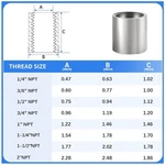 Durable 1" Npt Stainless Steel Coupling Adapter - 12-pack. Fixed Price $45.89.