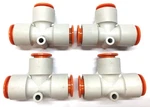 Smc 1/2" Push-to-connect Union Fitting Kq2t13-00a Lot Of 4 Nos. Fixed Price $33.24.