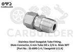 Swagelok Ss-6m0-1-4 Male Connector Ss Tube Fitting 6mm Od X 1/4" Npt. Fixed Price $25.90.