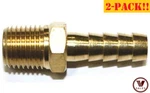 2-pack!! Factory New! 1/2" Hose Barb X 3/8"mnpt Brass Straight Fitting 102-0806c. Fixed Price $16.01.