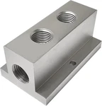 Nacx Air Compressor Outlet, 2 Way 4 Port Pneumatic Manifold Way, Silver. Fixed Price $19.94.