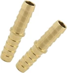 2pcs Barb Union 5/8" Barbed X Splicer Brass Hose Fitting Mender Join. Fixed Price $12.94.