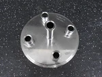 Custom Stainless Steel Extractor Assembly End Cap With " Sanitary Tri Clamp. Fixed Price $169.99.