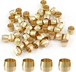 Biaungdo 50 Pcs Brass Compression Fitting, 1/4" Tube Od Sleeves Ferr. Fixed Price $8.55.