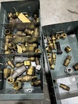 Assorted Parker Brake Compression Union Tubes Mixed Sizes, Forms 3/8" 1/2, 5/16. Fixed Price $210.00.