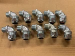 10 New Thomas & Betts 2269 - 1/2 Strain Relief Cable Connectors 90 Degree. Fixed Price $100.00.