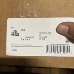 Elkhart 111 Tee Cxcxc Copper 2 X2-1/8 (lot Of 2) W-40102. Fixed Price $41.46.