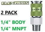 2 Legacy Flexzilla Pro High Flow Air Hose Quick Coupler's 1/4" Mnpt A53426fz-bal. Fixed Price $14.99.