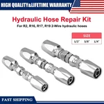 3 Pcs Hydraulic Hose Repair Kit 1/4 3/8 1/2 Id- Reusable Field Fitting Us. Fixed Price $43.99.
