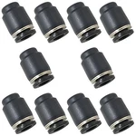 Jjhxsm 10pcs Push-in Connect Tubing Pneumatic Cap 1/4" 1/4 Inch, Black,copper. Fixed Price $14.38.