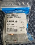 2 New Mueller Streamline Rp15729 3/4" Acr Copper Press Fitting Sae Flare Adapter. Fixed Price $76.50.