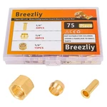 Breezliy 1/4 Inch Od Brass Compression Insertsleeve Ferrulenut 75pcs. Fixed Price $24.05.