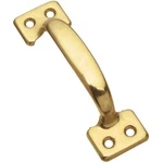 (30)-national V170 4" Bright Brass Window Sash Lift Cabinet Door Drawer N116558. Fixed Price $111.99.