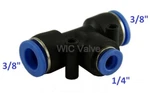 Pneumatic Reduced Tee Union Push In Fitting Tube Od 3/8 To 1/4 5 Pieces. Fixed Price $18.99.