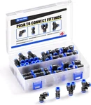 Tailonz Pneumatic 1/2 Inch Od Push To Connect Fittings 1/2"od/40pcs, Blue. Fixed Price $36.74.