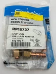 5 Ea. Meuller Streamline Rp15727 Refrigeration 1/2" Acr Copper Press Fitting. Fixed Price $119.99.