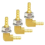 Joywayus 1/8" Hose Barb Thru-bulk Head Hex 90 Degree L Right 1/8 Inch, Brass. Fixed Price $24.99.