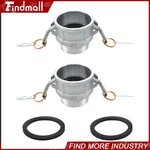 Findmall 2 Pc Type B Aluminum Global Cam And Groove Hose Fitting,3" Plug X 3"npt. Fixed Price $26.92.