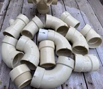 Lot Of Genova Pvc 3 Dwv Fittings, Made In Usa, Beige, Unused, Old Stock. Fixed Price $9.98.