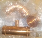 (5) 1 1/2" X Purepro Union Copper Press, Tee , Elbow 2" Cap, Ball Valve. Fixed Price $60.00.
