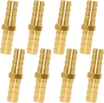 Uenede 8pcs Brass 5/16"od Barb Splicer Mender Hose Fitting Straight 2-way U. Fixed Price $12.99.