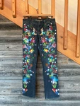 American Eagle 77 Straight Jeans Size 6, Hand Painted Custom Art Denim Mexico. Fixed Price $22.95.