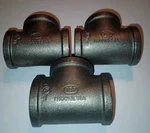 Lot Of 3 Tsp 1-1/2" Black Malleable Iron Tee Fittings Fpt, New, Free Shipping. Fixed Price $33.18.