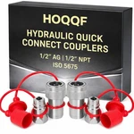Hoqqf 2sets 1/2'' Ag Hydraulic Quick Connect Couplers With Dust Caps, Iso 567.... Fixed Price $39.75.