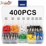 400pcs Ferrule Wire Copper Crimp Connector Insulated Cord Pin End Terminal Kit. Fixed Price $12.99.