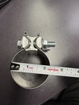 2 Pieces Floshine 2.25 In Lap Joint Band...pipe Clamps Preformed Statriess Steel. Fixed Price $25.54.