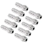 Kozelo Pack Of 10 Stainless Steel Hose 3/8" Barb To 1/8" Npt Male, Silver. Fixed Price $22.46.