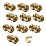 (pack Of 10) Efield 1/2 Inch Straight Coupling Push-fit Fitting To Connect Pe.... Fixed Price $46.97.