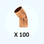 Everflow 1/2" Copper Pipe Fittings 45 Elbow Cxc (100 Pack). Fixed Price $111.99.