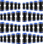 40 Pcs Quick Connect Straight Push Connectors,5/32" 1/4" 5/16" 3/8" 1/2 Inch Od. Fixed Price $21.88.