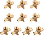 (pack Of 10) Pex 3/4" X 1/2" Female Npt Threaded Drop-ear Tee, Brass Cri. Fixed Price $69.94.
