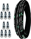 Haichy 3/8" X 100ft Smooth Rubber Hydraulic Hose With 10pcs Npt Fittings. Fixed Price $187.14.