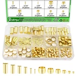 230pcs Brass Compression Sleeves Ferrules & Insert 1/2" 3/8" 5/16" 1/4" 3/16" 1/. Fixed Price $15.26.
